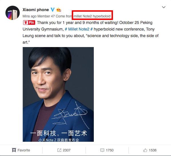 Xiaomi Mi Note 2