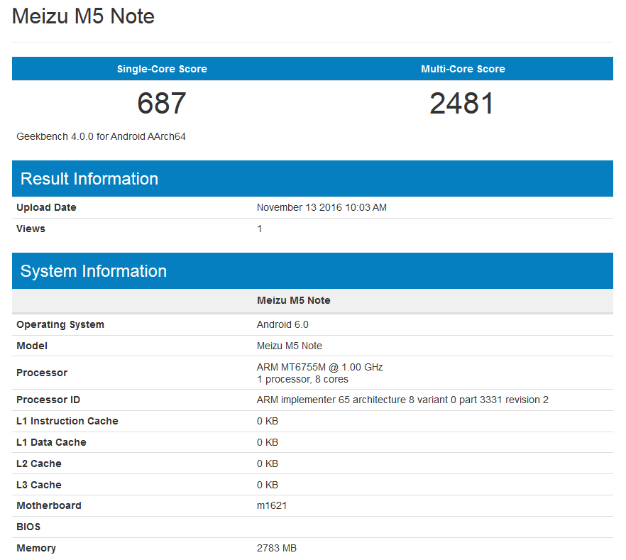 Meizu M5 Note