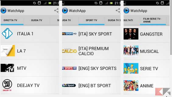 app per vedere tv watchapp