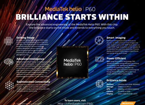 mediatek helio p60