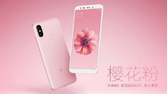 xiaomi mi 6x rosa