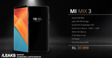 Xiaomi Mi Mix 3 si libera del bordo inferiore in nuovi render Xiaomi Mi Mix 3 si libera del bordo inferiore in nuovi render