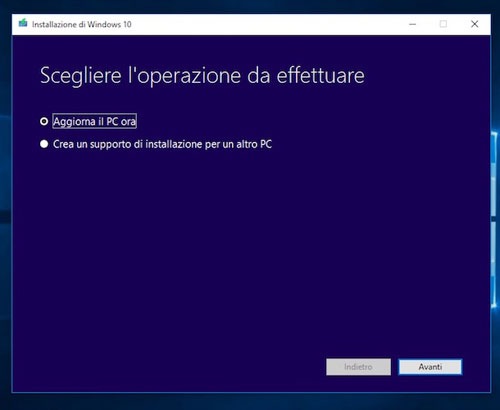 installare windows 10 da usb