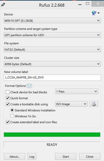 installare windows 10 da usb