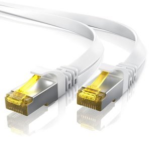 Cavo Di Rete Piatto Cat.7 – 10 Gigabit/s – 5 Pezzi Da 3 Metri – Grigio – Rame Integrale (CU)