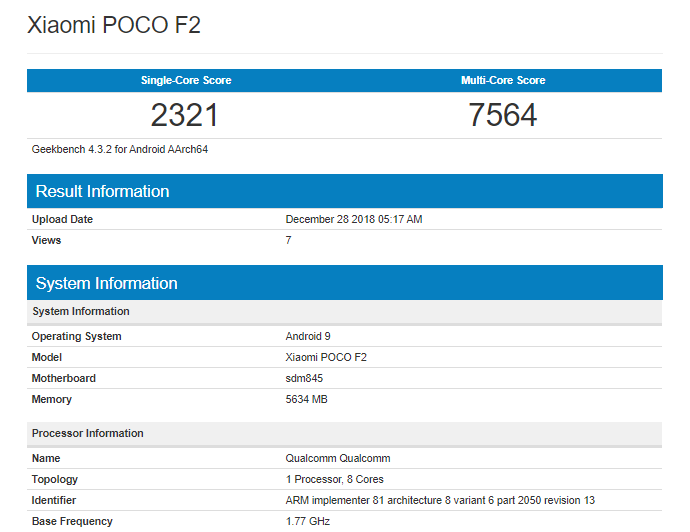 Xiaomi Poco F2 risultati