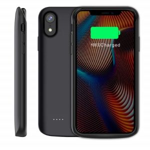 Custodia Batteria 6800 MAh Per IPhone XR – 2 In 1: Ricarica E Protezione Antiurto