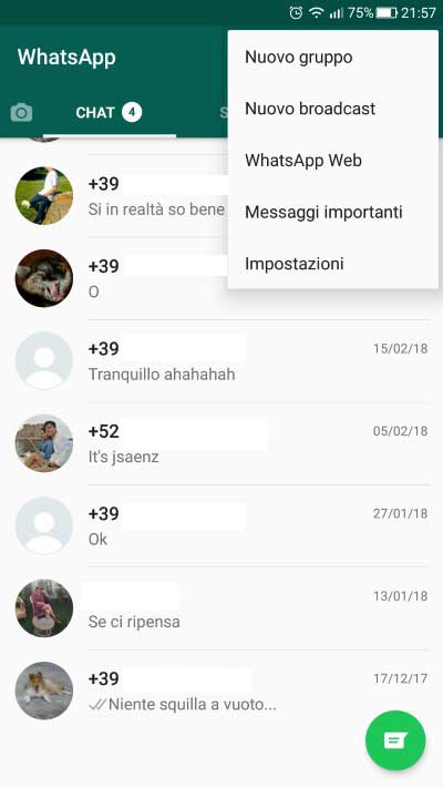 trasferire whatsapp