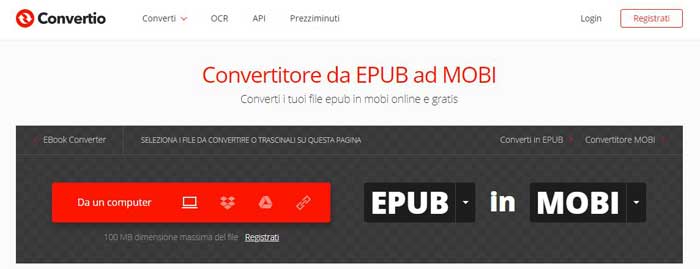 convertire libri epub pdf