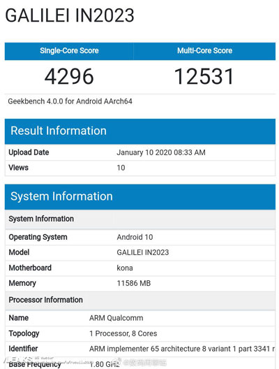 oneplus 8 pro geekbench