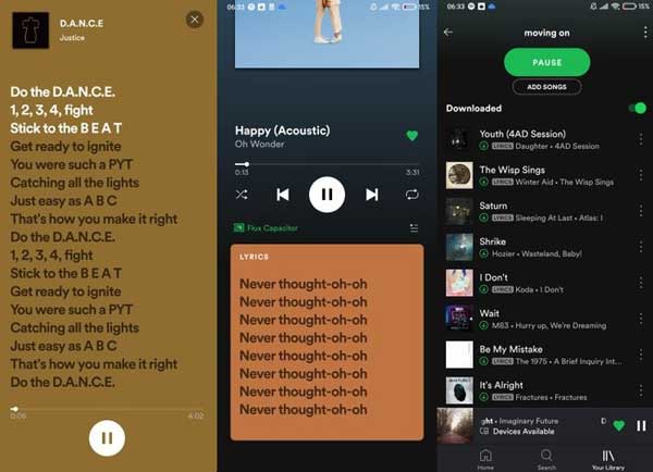 spotify testi lyrics