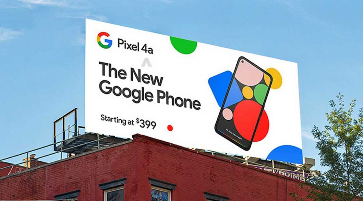 google pixel 4a ad display