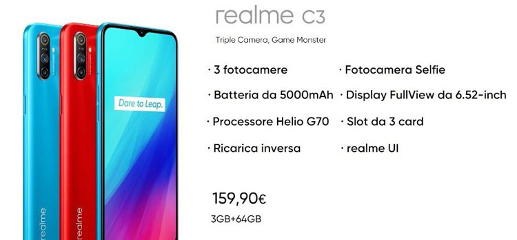 realme c3 prezzo italia