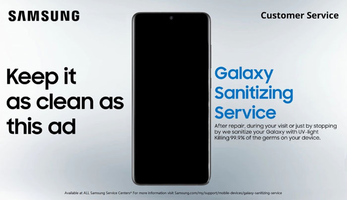 samsung sanitizing service