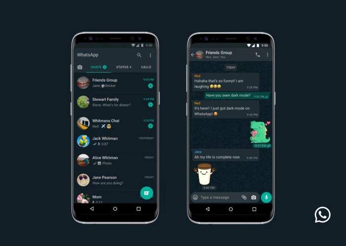 whatsapp dark mode