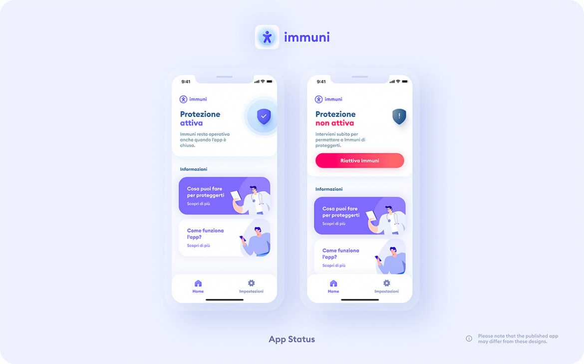 immuni app contact tracing Immuni app coronavirus screenshot