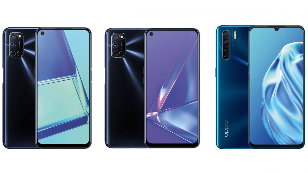 OPPO A52, A72 e A91