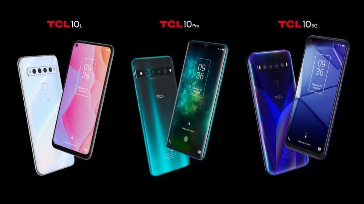 tcl 10 pro, 10l e 10 5g