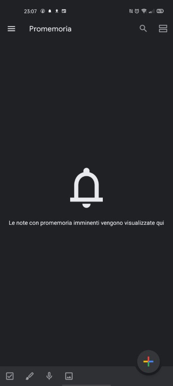 aggiungi promemoria google keep su android