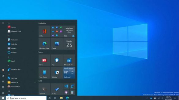 windows 10 start menu
