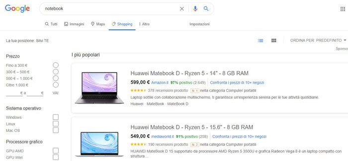 notebook online google shopping