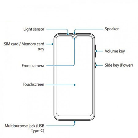 samsung galaxy f41 bozza fronte