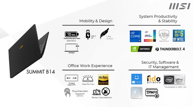 msi summit b14