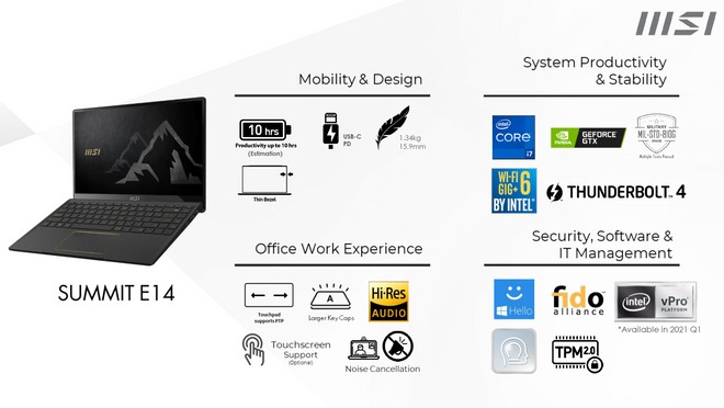 msi summit e14