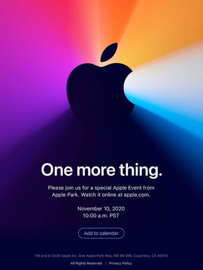 evento apple 10 novembre