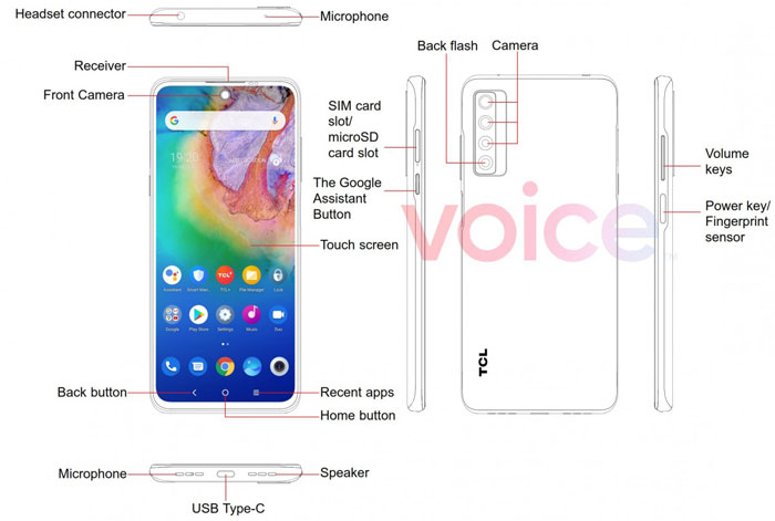 tcl 20 5g componenti