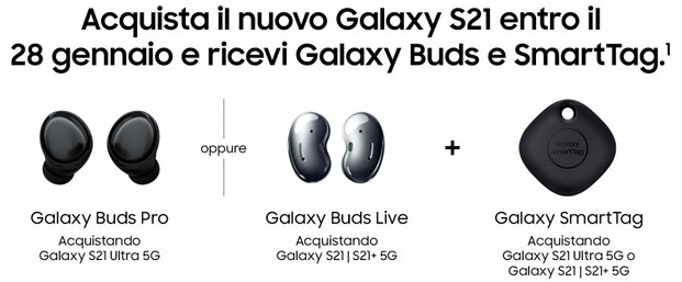 samsung galaxy s21 promo omaggio