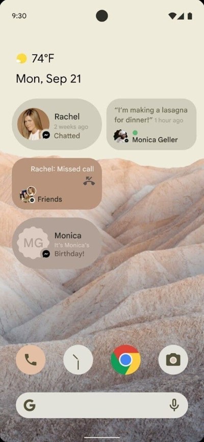 android 12 widget chat