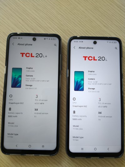 tcl 20l e 20l+