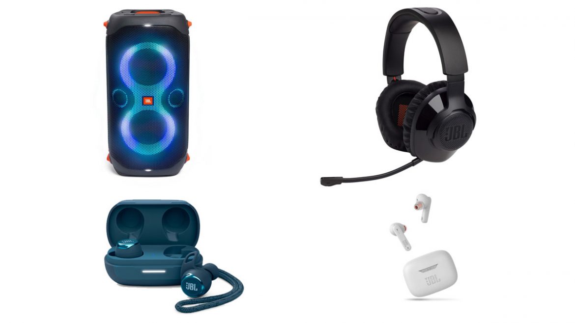 jbl partybox 710, reflect flow pro, tune 130 e 230