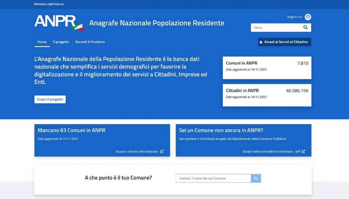 anagrafe online