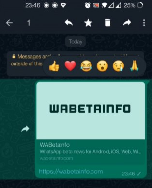 whatsapp reazioni messaggi