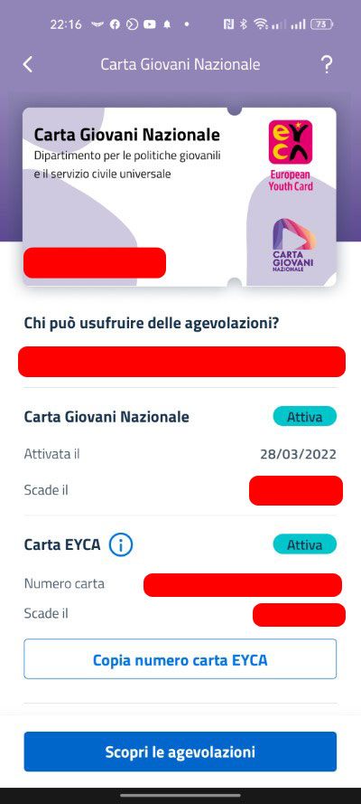 app io carta giovani nazionale