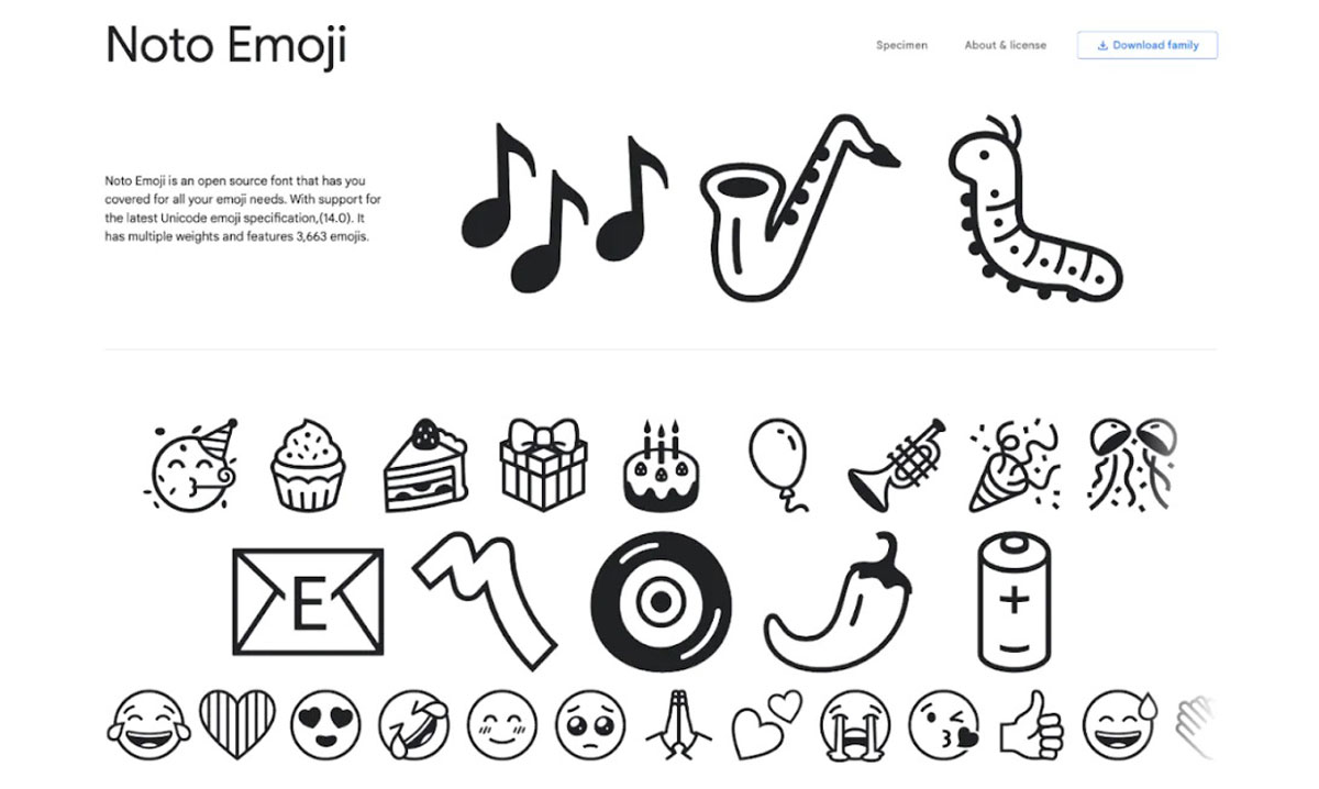 Google lancia Noto Emoji: un vero font ma fatto solo di emoji