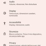impostazioni android 12