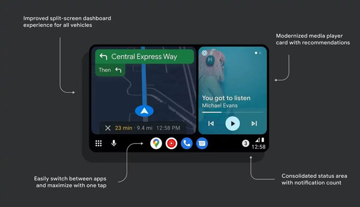 android auto novità design