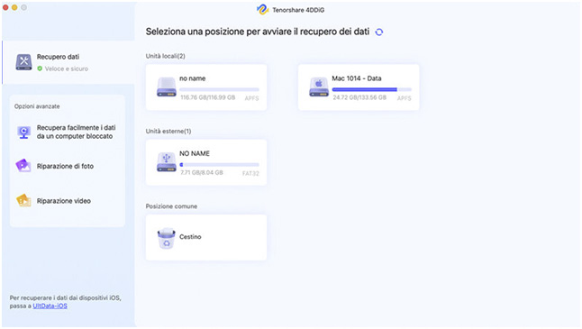 Tenorshare 4DDiG recupero dati Mac