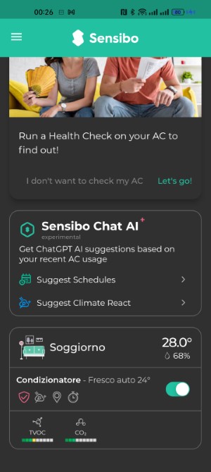 Sensibo app
